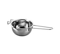 Homeponnew Poêle à chocolat en acier inoxydable avec double bec verseur et poignée froide au toucher, casserole chauffante en acier inoxydable 304 pour la fabrication de bonbons, bougies, beurre et