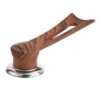 Homeponnew Poignée de couvercle de casserole en bois résistant à la chaleur en bakélite avec design réglable pour un rangement facile, s'adapte aux trous de 0,5 à 1,2 cm, marron (L)