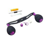 Homeponnew Poignée de moulinet de pêche en fibre de carbone 140 mm avec bouton EVA et ensemble d'outils, tige en acier inoxydable, 8 x 5/7 x 4 mm pour la plupart des moulinets, y compris pour DAIWA S