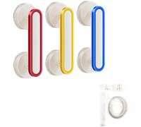 Homeponnew Poignée de placard à ventouse sans perçage pour porte en verre, réfrigérateur, tiroir et fenêtre - Forte adhérence avec technologie de verrouillage sous vide - ABS pour matériau léger et