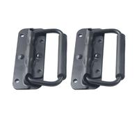 Homeponnew Poignée de poitrine à ressort 100 mm/120 mm/140 mm, construction en fer robuste avec mécanisme à ressort absorbant les chocs, prise en main confortable avec caoutchouc noir