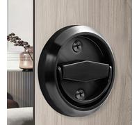 Homeponnew Poignée de porte invisible en acier inoxydable 304 pour porte, armoire, tiroir, placard | Bouton de tirage rond de 75 mm de diamètre, espace de trou de 39 mm | Style européen moderne