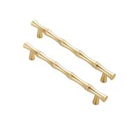 Homeponnew Poignée de tiroir en alliage de zinc pour meubles, bouton de tirage de placard doré, 50 mm/125 mm/156 mm, design minimaliste moderne, matériel d'installation inclus