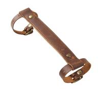 Homeponnew Poignée de transport en cuir pour cadre de vélo pliable et standard, réglable, légère (30 g), 22,5 x 2,8 cm (marron)