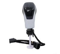 Homeponnew Pommeau de levier de vitesse électronique avec lumière LED conçu pour Golf 6 7, améliore la prise en main et le style dans votre voiture (lumière blanche argentée)