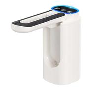 Homeponnew Pompe à bouteille d'eau électrique portable avec batterie de 1200 mAh, distributeur pliable de qualité alimentaire pour la maison, l'extérieur, le pique-nique, la plage, blanc