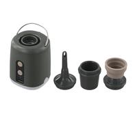 Homeponnew Pompe à lit pneumatique pour camping avec batterie 1600 mAh, lumière LED 17 W et kit multi-buses, gonfleur et dégonfleur pour matelas de couchage d'extérieur, compatible avec matelas