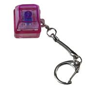 Homeponnew Porte-clés clavier mécanique avec base en acrylique transparent pour les amateurs de technologie et les joueurs, 2 x 2 x 2,7 cm, artefact de pression en PC haute transparence pour une