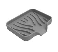 Homeponnew Porte-savon en silicone avec rebord de vidange pour cuisine et salle de bain, porte-savon auto-drainant pour grand savon pour bar, douche et baignoire, noir