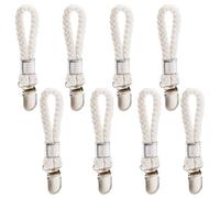 Homeponnew Porte-serviettes, porte-torchons, sans couture, 5 x 1 cm, 13 x 5 x 1 cm, coton et acier inoxydable, convient pour la cuisine et la salle de bain. Caractéristiques : avec cordon (8 pièces)