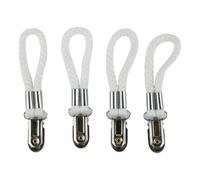 Homeponnew Porte-serviettes, porte-torchons, sans couture, 5 x 1 cm, 13 x 5 x 1 cm, coton et acier inoxydable, convient pour la cuisine et la salle de bain. Caractéristiques avec cordon (4 pièces)