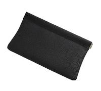 Homeponnew Portefeuille long avec fermeture automatique, style simple en cuir PU pour passeport pour un usage quotidien et voyage, noir