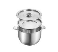 Homeponnew Pot filtrant à huile de soupe en acier inoxydable avec couvercle, bac à huile de saindoux, bol de rangement empilable pour huile de cuisson et bouillon 3,8 l