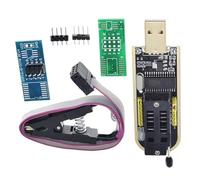 Homeponnew Programmateur CH341 avec clip de test SOP8 pour programmation en ligne EEPROM série 24/25 - Module de programmation USB pour BIOS Refresh prend en charge les puces SOIC8 SOP16, carte