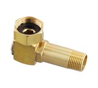 Homeponnew Raccord coudé pivotant en laiton pour tuyau d'arrosage avec filetage interne 3/4" et filetage extérieur 1/2" NPT pour arrosage extérieur, irrigation, lavage de voiture