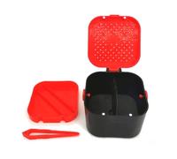 Homeponnew Rangement pratique pour appâts de vers de terre. Cette boîte en plastique est conçue pour stocker les appâts de vers de terre en les gardant organisés et facilement accessibles pendant les