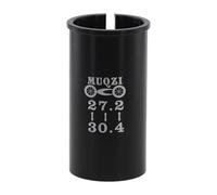 Homeponnew Réducteur de tige de selle en alliage d'aluminium pour tube de selle de vélo - Usiné CNC, anodisé, antidérapant (noir) (27,2-30,4)