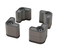 Homeponnew Repose-pieds de machine à laver réglable en hauteur, silencieux, anti-vibrations, pour la plupart des machines à laver, noir 2