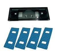 Homeponnew Réservoir d'eau et serpillère lavable pour National NH-VS1415 / NH-VS1415 - Rouge - Lot de 5 pièces avec 4 chiffons de rechange - Matériau ABS - Compatible avec aspirateur à main sans fil