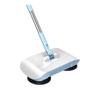 Homeponnew Robot aspirateur balai poussé à la main avec balai et serpillère, machine de nettoyage de sol compacte et légère pour salon, cuisine, chambre à coucher, rose (A Indigo)