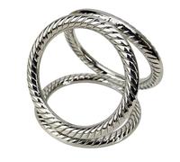 Homeponnew Ronds de serviette triangulaires créatifs, décoration de table élégante en alliage pour mariages, Thanksgiving et réunions de famille, doré (argenté)