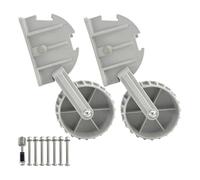 Homeponnew Roues de bateau rétractables rabattables en nylon pour petits bateaux jusqu'à 3,7 m/200 kg, paire avec vis