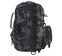 Homeponnew Sac à dos de pêche de grande capacité en tissu Oxford avec plusieurs couches intercalaires et bande réfléchissante pour la sécurité nocturne, poche élastique latérale pour bouteille d'eau