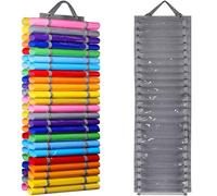 Homeponnew Sac de rangement en vinyle pour la maison et le bureau - Organiseur enroulable à suspendre en PVC et tissu Oxford, design peu encombrant pour montage sur porte ou mur, noir/gris/violet