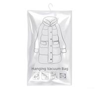 Homeponnew Sacs à suspendre sous vide pour le rangement des vêtements, sacs de compression réutilisables avec valve turbo et design étanche, gain de place pour placard et appartement (70 x 110 cm)