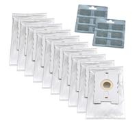 Homeponnew Sacs d'aspirateur et blocs de parfum de rechange pour modèles VT265 VT270 VT300 - Lot de 10 sacs + 12 blocs parfumés, filtre en tissu non tissé compatible avec VT 265 270 300