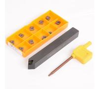 Homeponnew SCMCN1212H06 Porte-outil de tournage 12 x 100 mm avec 10 inserts en carbure CCMT060204 VP15TF pour tour CNC pour travail des métaux