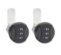 Homeponnew Serrure à came à combinaison à 3 chiffres en alliage de zinc pour armoires, boîtes à outils, boîtes aux lettres et tiroirs, longueurs de filetage réglables (19 mm/24 mm/30,5 mm), facile à