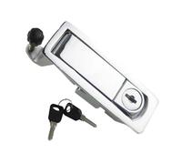 Homeponnew Serrure à rebond plat pour porte d'armoire électrique, serrure de coffre de camping-car en alliage de zinc avec clé, 93 x 33,8 mm, compatible avec les unités de rangement industrielles