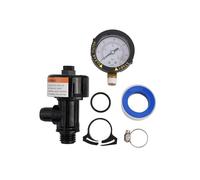 Homeponnew Soupape de décharge d'air manuelle pour filtre de piscine spa avec manomètre, joint torique et clip - Kit de remplacement haut débit compatible avec les systèmes piscine et spa