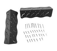 Homeponnew Support d'angle surélevé pour lit de jardin 27,9 x 7,6 x 7,6 cm pour lits de 50,8 à 61 cm, en acier au carbone avec finition résistante à la rouille, noir, comprend des vis pour un