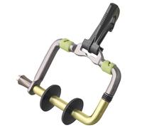 Homeponnew Support de bobine de ligne de pêche à la mouche pour gilet ou ceinture, outil de pointe et de ligne en alliage d'aluminium avec manchon lumineux et rainure de coupe, compatible avec les