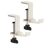 Homeponnew Support de casque pliable en alliage d'aluminium et crochet pour bureau, armoire et verre - Support réglable pour écouteurs, manettes et ustensiles de cuisine, noir, gris, blanc, beige