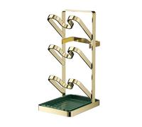 Homeponnew Support de couvercle de casserole pliable avec collecteur de gouttes d'eau pour ustensiles de cuisine, spatules et ustensiles de cuisine, trois couches, doré