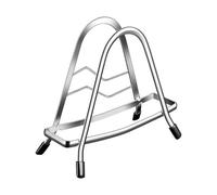 Homeponnew Support de planche à découper en acier inoxydable peu encombrant et organisateur avec patins antidérapants pour comptoir de cuisine, compatible avec les planches, poêles et plateaux