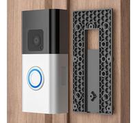 Homeponnew Support de sonnette Ring pour sonnette vidéo 3/3 Plus/4/Battery Doorbell Plus Pro, sans perçage avec ruban solide, support en plastique résistant aux intempéries, retrait facile, noir