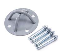 Homeponnew Support de suspension en métal pour fixation au mur ou au plafond, support à 4 trous, supporte jusqu'à 1000 kg, avec vis pour yoga, fitness et exercices aériens d'ancrage