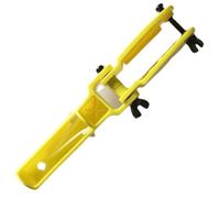 Homeponnew Support détachant pour piscine avec poignée EZ-Clip, compatible avec Pentair 542068, support de tablette jaune pour nettoyage de piscine, convient aux tablettes de 3", se fixe aux bâtons