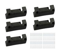 Homeponnew Support mural pour tuyau d'arrosage avec crochet pour rangement de tuyaux de jardin - Ensemble de supports en PVC, 5 pièces, noir