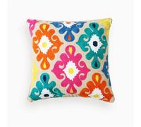 Homeponnew Taie d'oreiller brodée à la main ethnique marocaine et indienne pour canapé et décoration d'intérieur, mélange de coton et lin, 30 x 60 cm, 45 x 45 cm, ou 35 x 45 cm, style bohème, lavable