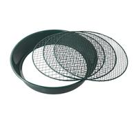 Homeponnew Tamis de jardin en métal avec écran en maille remplaçable de 12 mm/9 mm/6 mm, cadre en fer robuste, comprend pelle et râteau - pour tamiser le sol et enlever les pierres