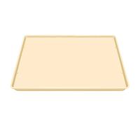 Homeponnew Tapis de machine à café antidérapant en silicone avec bords hauts, 40 x 50 cm, résistant à la chaleur et imperméable, pour comptoirs de cuisine, robot culinaire et mixeur, blanc