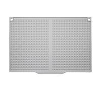 Homeponnew Tapis d'égouttoir à vaisselle en silicone avec rebord de drainage pour comptoir de cuisine, 45 x 31 cm, grand tapis de séchage pour assiettes, verres, casseroles et poêles - Gris