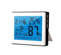 Homeponnew Thermomètre hygromètre d'intérieur numérique avec grand écran LCD, moniteur de température et d'humidité pour la maison, le bureau, la crèche, -10 à 50 ℃ 10-99% RH Précision (Blanc)