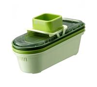 Homeponnew Trancheuse Légumes Multifonctionnel Vert avec 3 Paniers pour Fruits, Oignons et Pommes de Terre