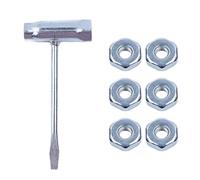 Homeponnew Tronçonneuse Scrench en acier inoxydable pour série 017-034 - Kit d'outils 2 en 1 avec 6 écrous de barre pour l'entretien de la tronçonneuse